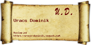 Uracs Dominik névjegykártya